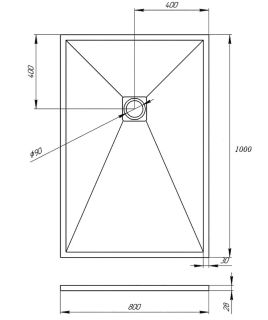 Душевой поддон из искусственного камня Veconi Tezeo 100x80 TZW21-108-R1 Белый